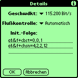 Palm Verbindung Details