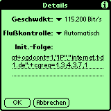 Palm Verbindung Details